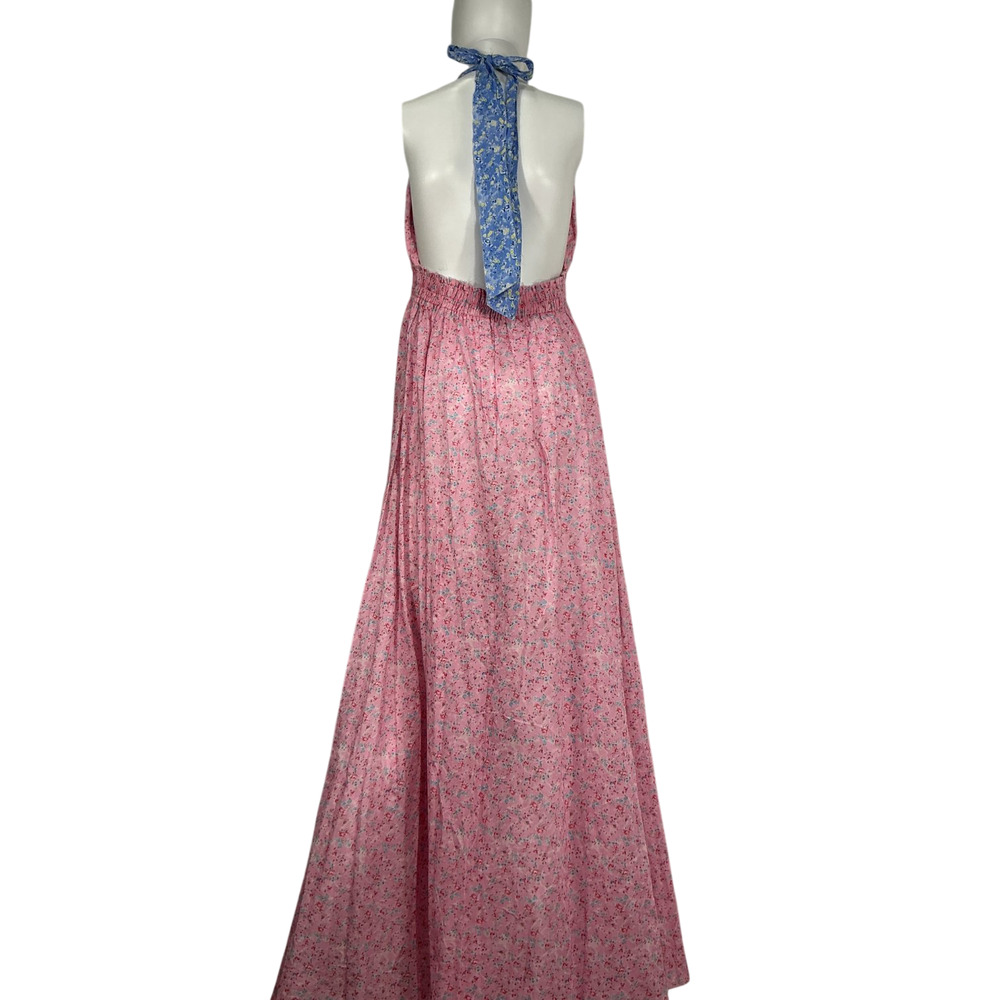 LoveShackFancy Floral Multicolor Love Re-Edition Halter Dress Size L - Picture 3 of 4